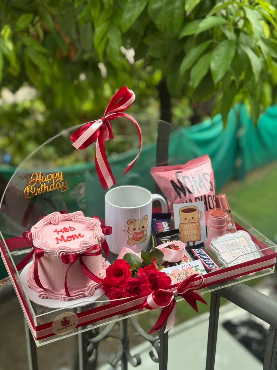Pink Luxe Gift Basket for Her | Acrylic Surprise Gift